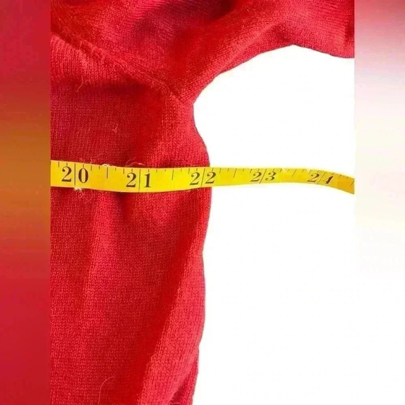 Pronto Uomo Men’s Fine Marino Wool V-Neck Sweater Red XLT Tall Classic Preppy - Picture 6 of 8